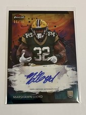 2024 Topps Finest Marshawn Lloyd Auto Oil Spill Refracror /10 Packers Rookie RC