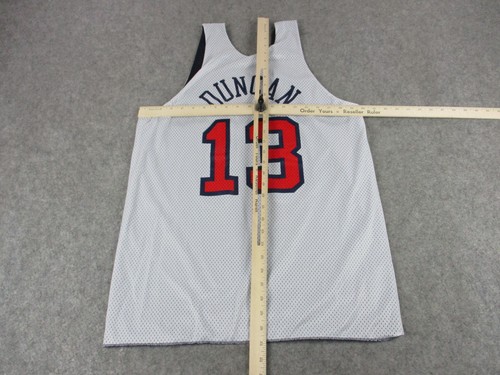 Vintage Tim Duncan USA Basketball Jersey Mens Large Reversible NBA Champion 90s - Picture 13 of 16