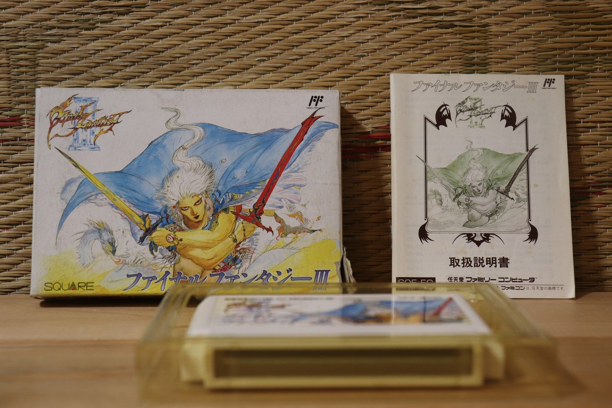 Final Fantasy 3 III w/box manual Japan Nintendo Famicom FC