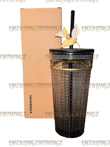 Starbucks China 2023 Coffee Treasure Square Embossed 20oz Glass~NIB~US SELLER - Picture 1 of 14