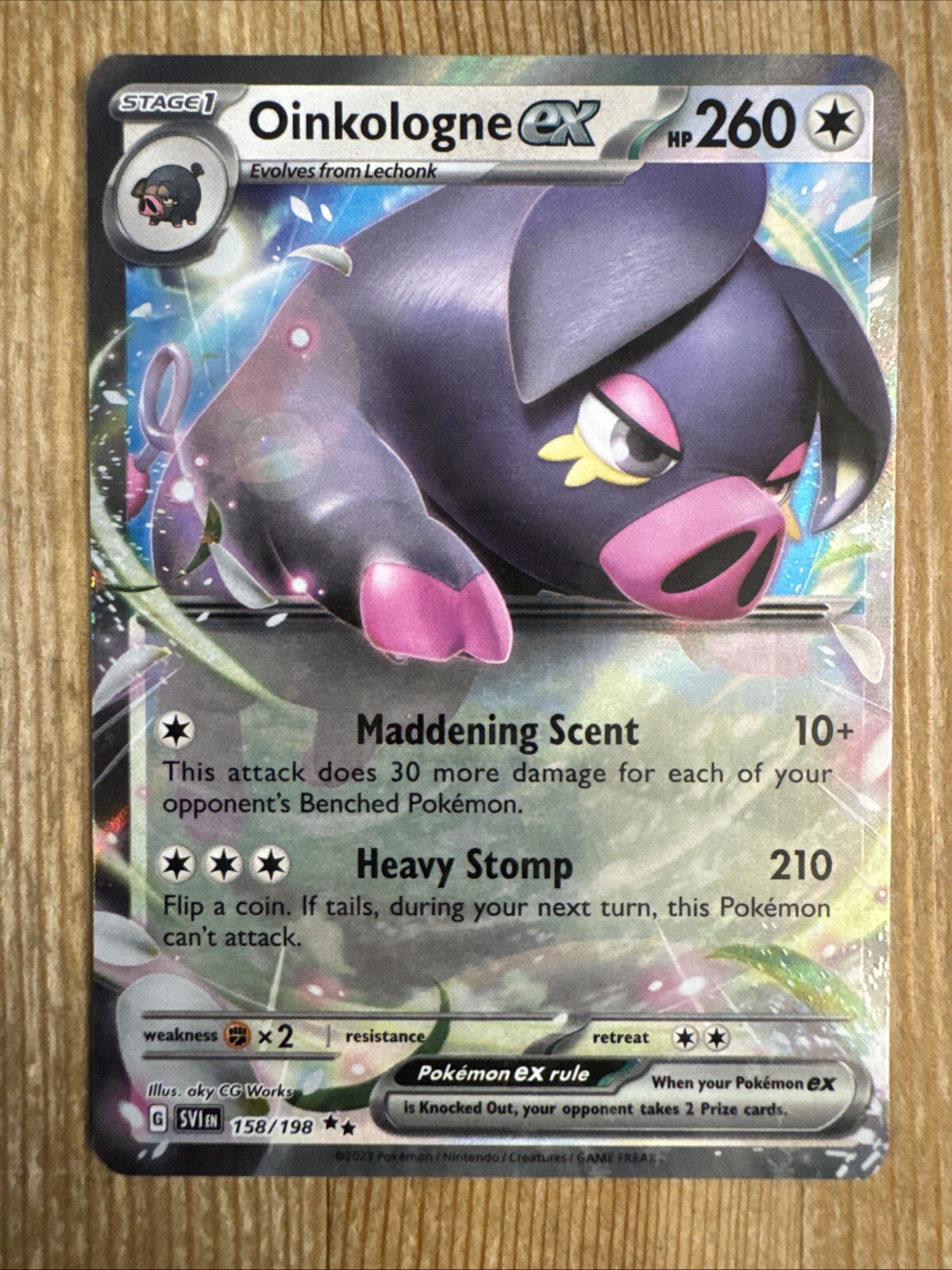 Oinkologne Ex - 158/198 - Pokemon Scarlet Violet Base Ultra Rare Card NM