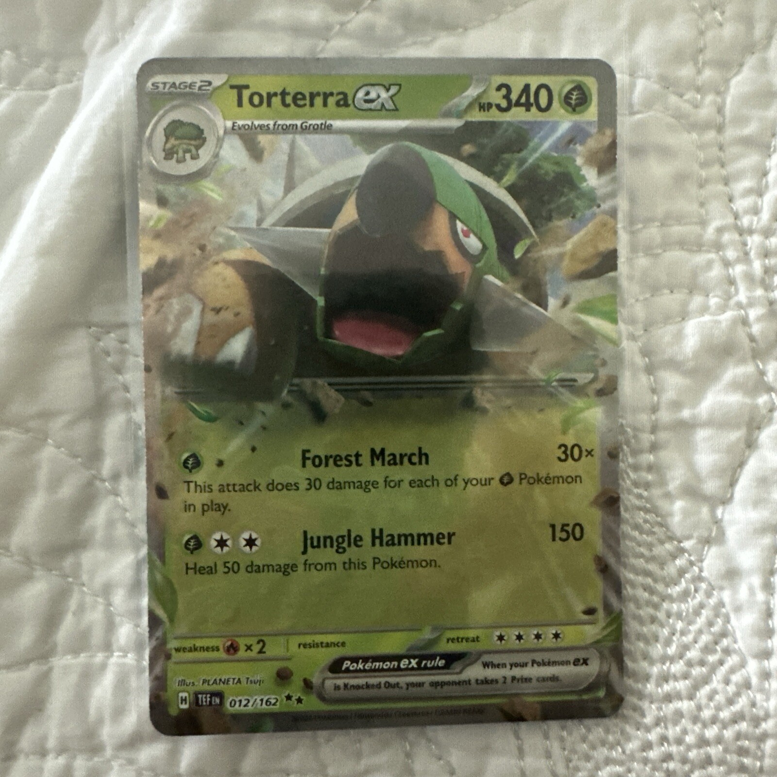 2024 Pokémon TCG Temporal Forces Torterra EX 12/162 Ultra Rare NM