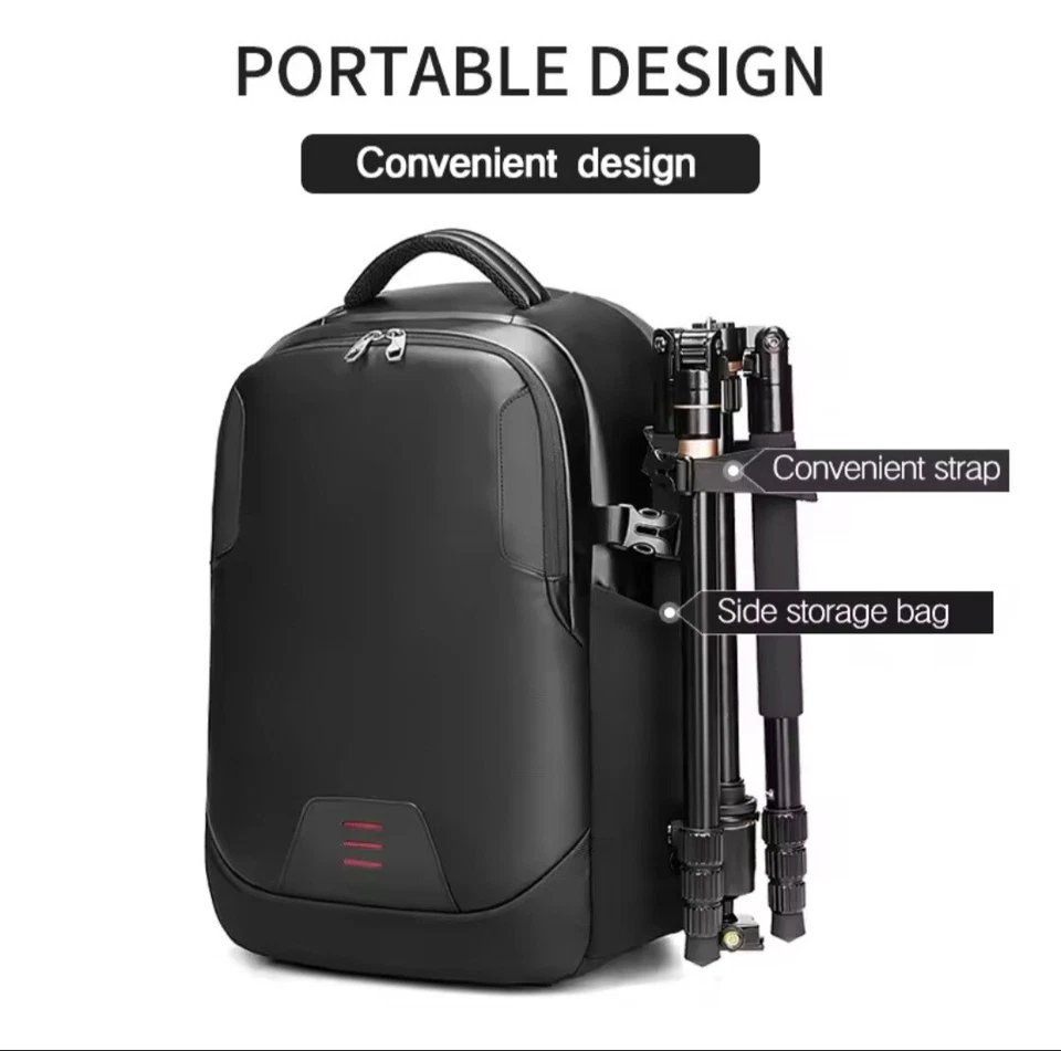 Camera Bag DSLR SLR Backpack Waterproof Travel Luggage Rucksack - Image 3 of 4