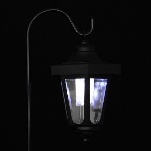 Solarlampe Laterne 1 LED weiß Solarleuchte Gartenleuchte Hängelaterne für Außen - Bild 2 von 4