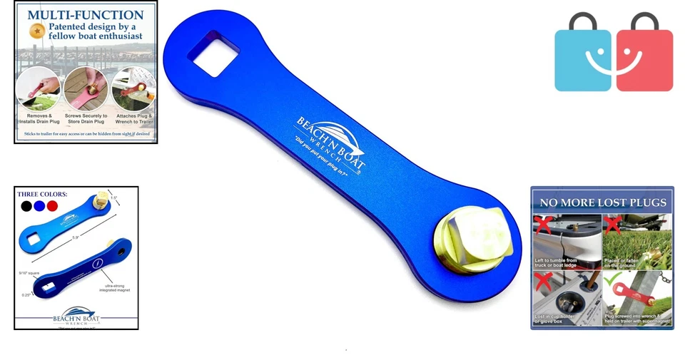 Corrosion-Resistant Beach'N Boat Drain Plug Wrench with Integrated Storage - Image 2 of 4