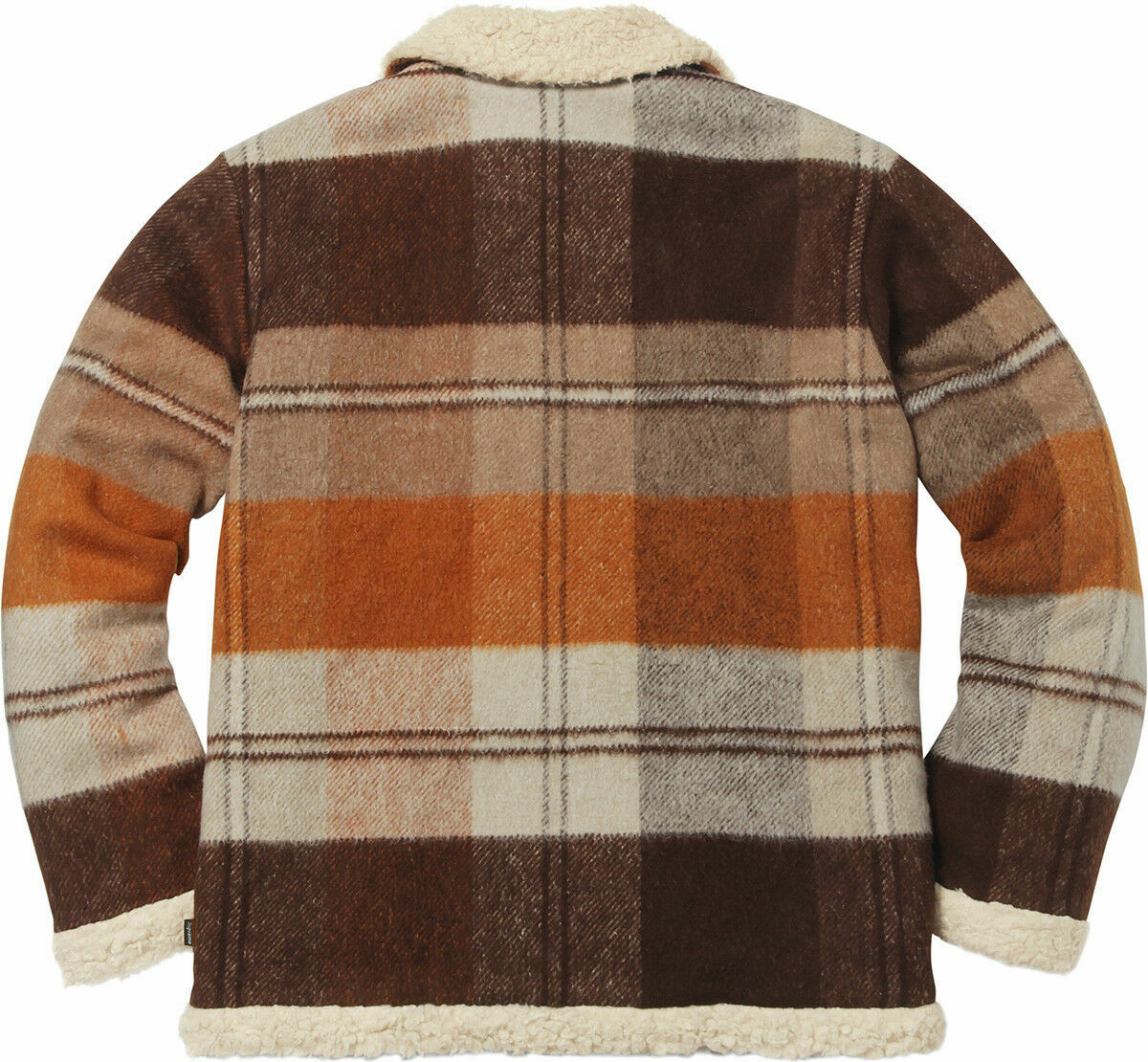 Supreme F/W 17 Plaid Shearling Bomber Jacket Brown Size Medium Checkered pattern
