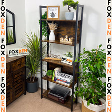 Large Rustic HiFi Stand Rack Shelf Record Player Storage LP Vinyl Shelving Unit