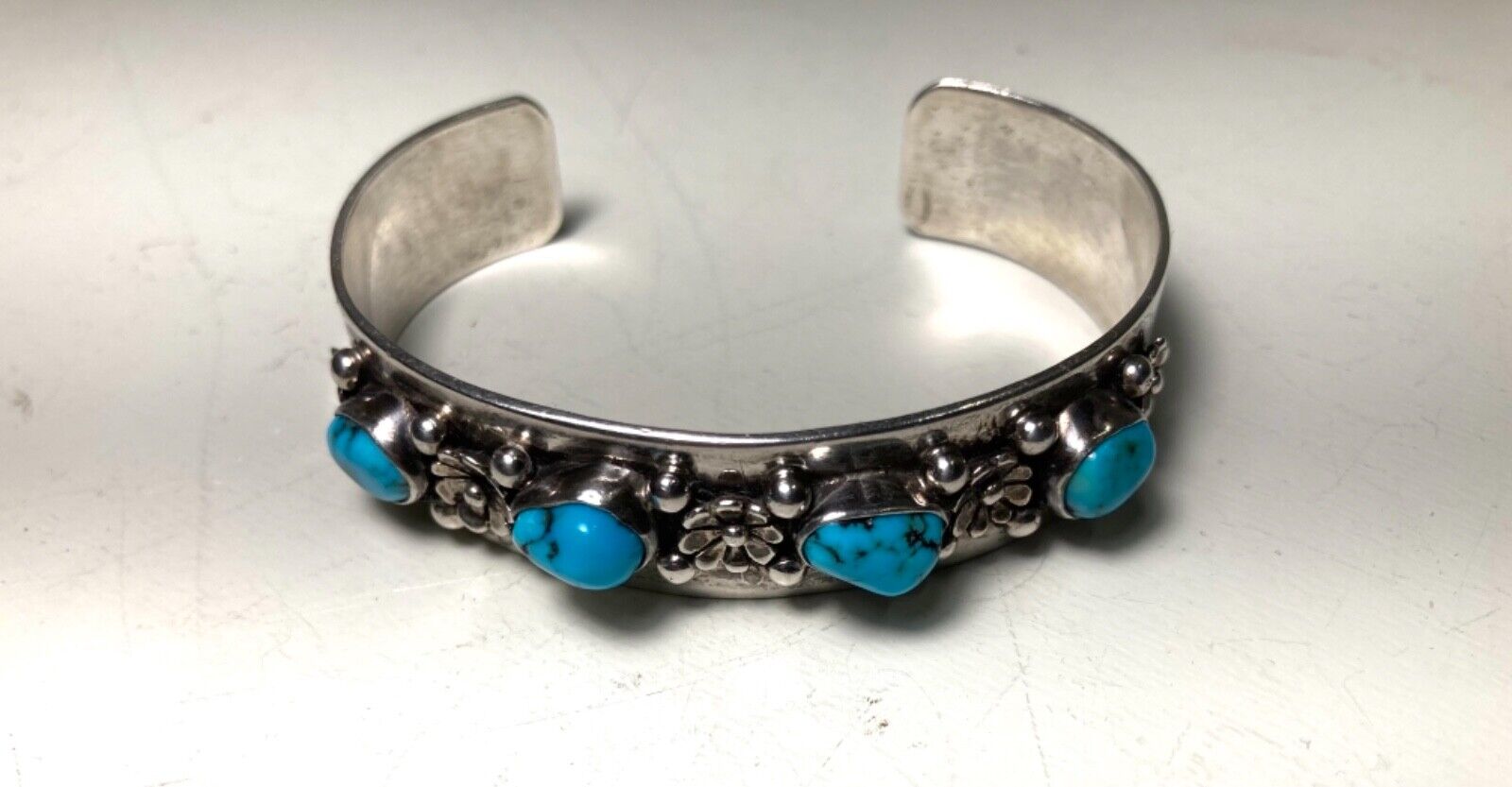 Native American Indian Turquoise and Sterling Sil… - image 7