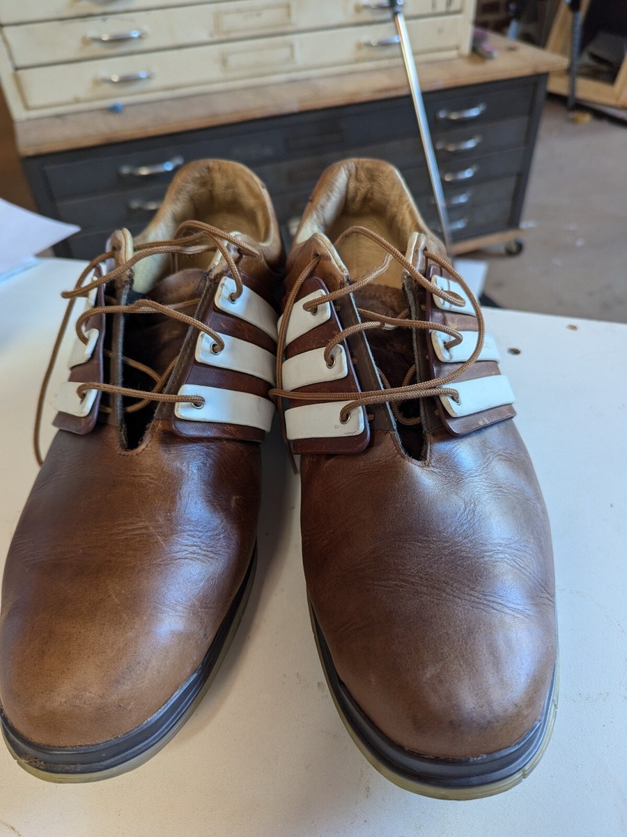 Mens Adidas Tour 360 LTD Adipure Golf Shoes Brown /White Str