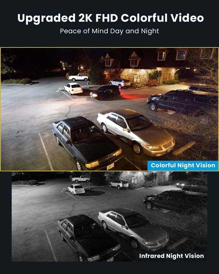 ieGeek Security Floodlight Camera with Color Night Vision WiFi Wired Home CCTV - Image 3 of 4