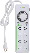 BN-LINK 8 Outlet Surge Protector with Mechanical Timer 4 Outlets Timed