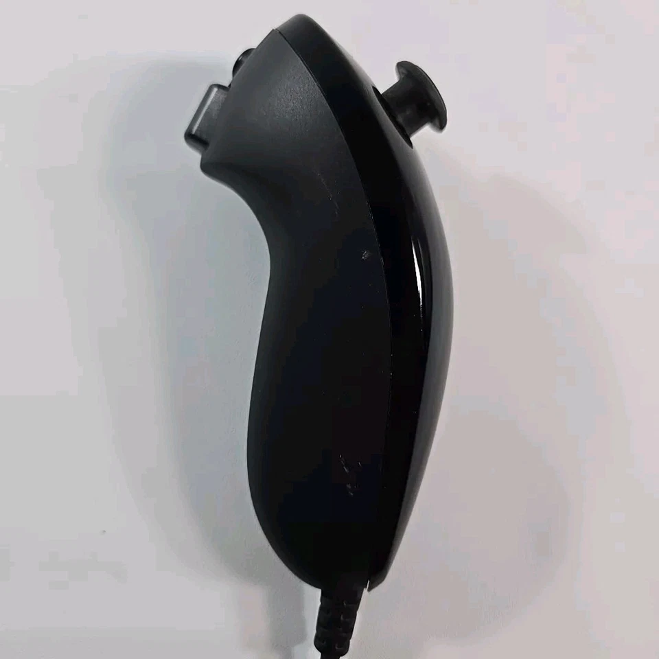Nintendo Wii Wii U Nunchuk Controller OEM Official RVL-004 Black - Image 4 of 4