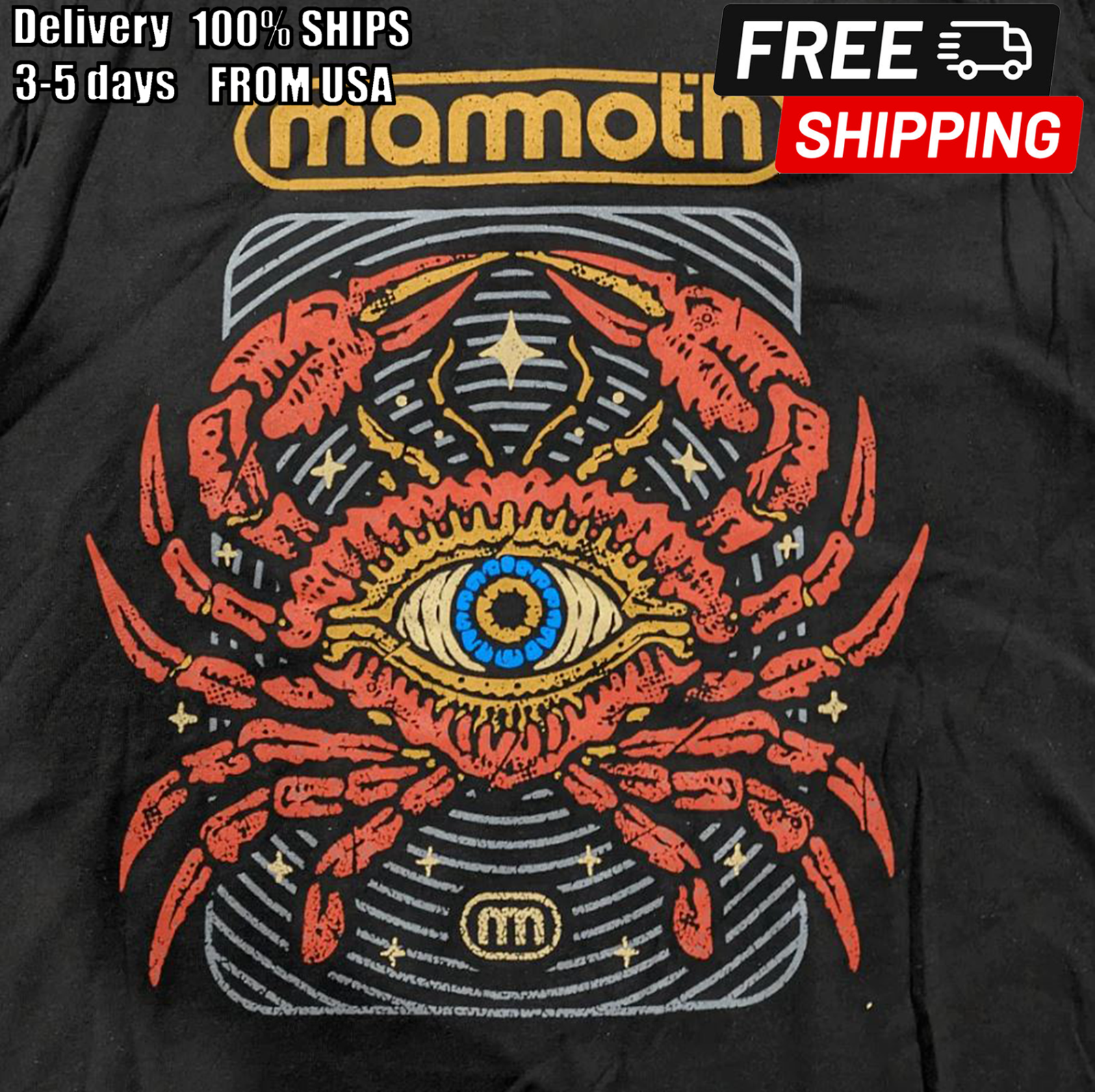 Mammoth WVH Crab Concert Short Sleeve Tee Unisex Cotton T Shirt