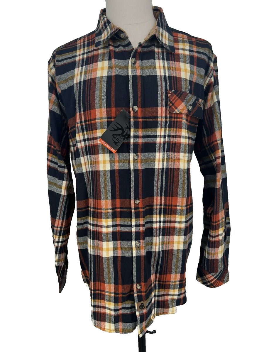 Legendary Whitetails Men's Harbor Heavyweight Flannel Shirt - Soft Washed With Waxed Trim - View #3