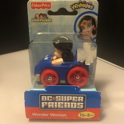 NEW Fisher Price Little People Wheelies DC Super Friends WONDER WOMAN 2011 Was