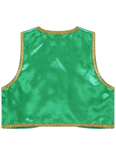 Kids Boys Girl Arabian Prince Costume Open Front Shiny Vest Halloween Cosplay - Picture 31 of 123