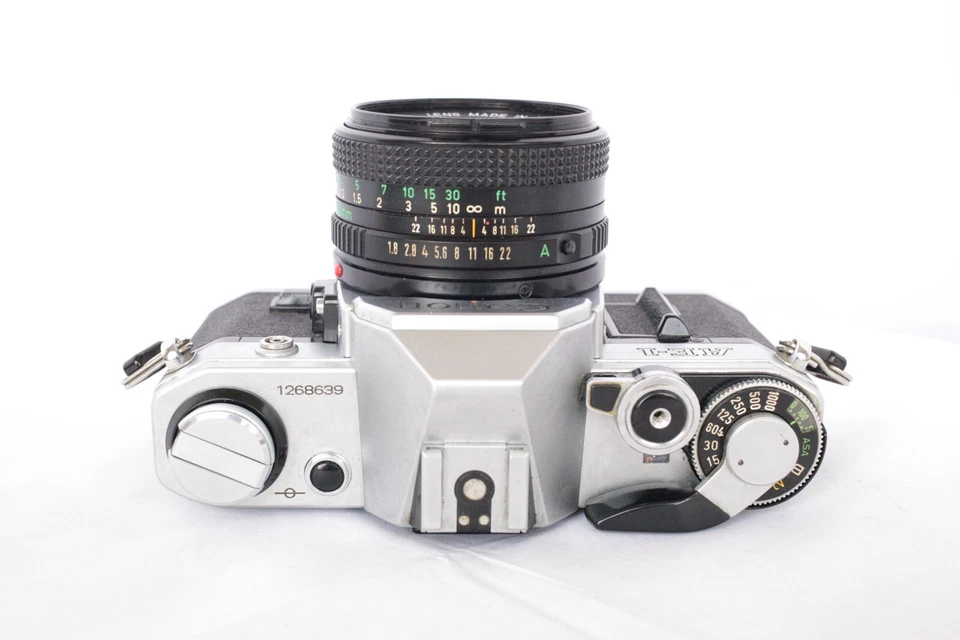 Canon AE-1 35mm SLR Film Camera with 50mm f/1.8 Lens Kit, Refurbished & Tested - Image 4 of 4