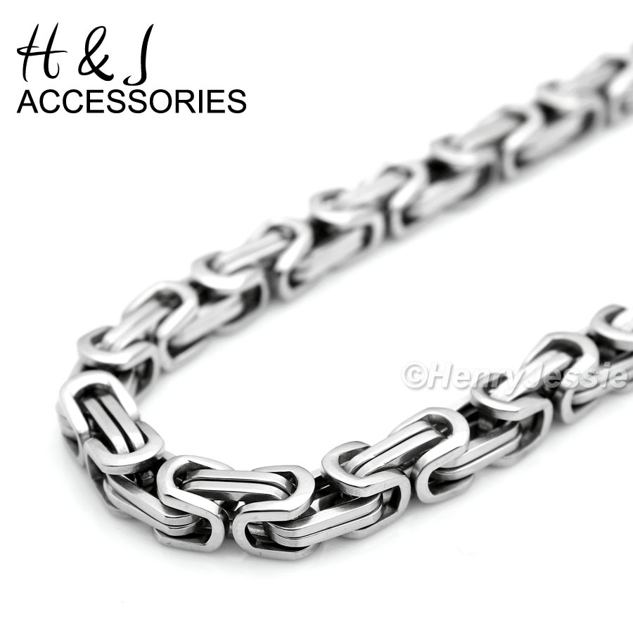 Buy Fashionable Byzantine Link Chain Bracelet In Stainless Steel  7.50 9.00in 32 G - Foto 9