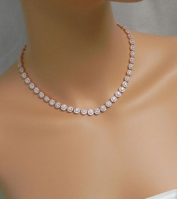 【SELF-PORTRAIT】海外セレブ愛用◎ 大人気 テニスネックレス Tennis Necklace Sterling Silver 925 White Flower Design