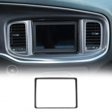Carbon Fiber Navigation Screen Frame Trim Decor Cover For Dodge Charger 2011+