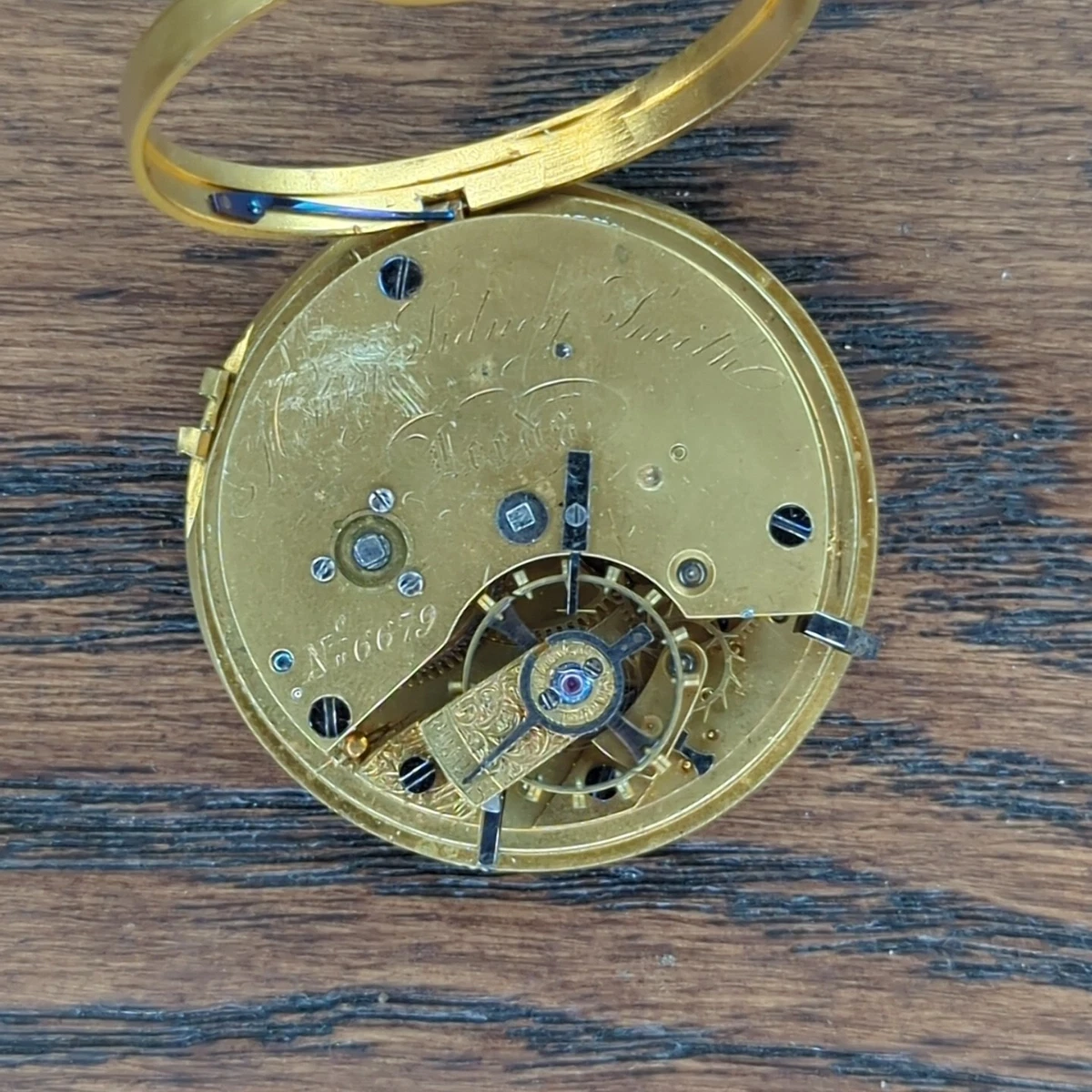 Improved Patent Fusee Pocket Watch Movement Henry Sidney Smith Leeds J193