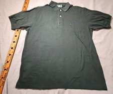 Sergio Tacchini Italy Shirt Mens XL Green Polo Button Preppy Casual Embroidered