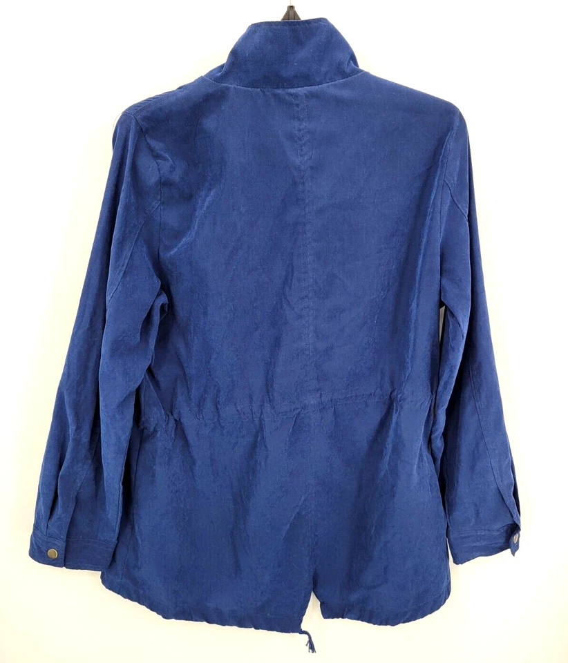 Mine Anthropologie Jacket Womens Large Zip Up Pockets Cinch Waist Outerwear - Image 2 of 4