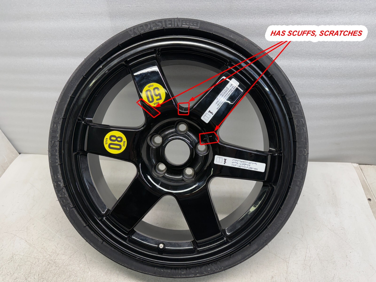 P501110 2014-2020 Maserati Quattroporte Ghibli Spare Wheel Tire VREDESTEIN OEM
