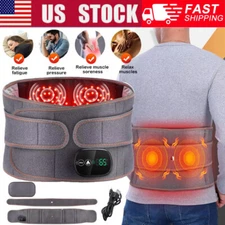 Massage Waist Belt Electric Infrared Heated with Back Support Vibration Massager