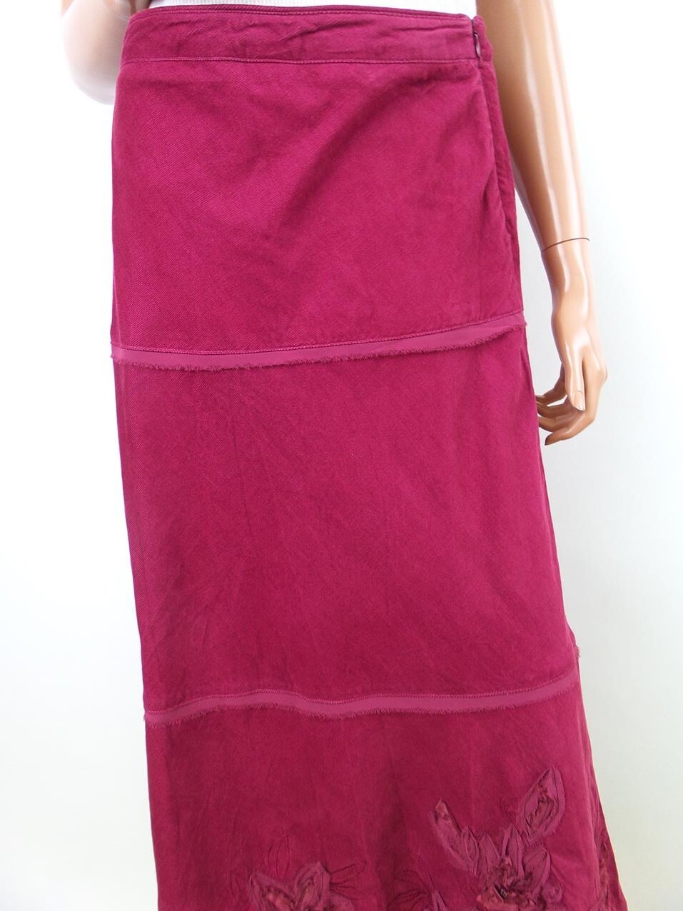 T. 10 (38) Fucsia Larga Falda maxi Algodón 100%