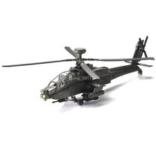 Boeing AH-64 Apache Helicopter Model Diecast Helicopter Toy with Light Sound