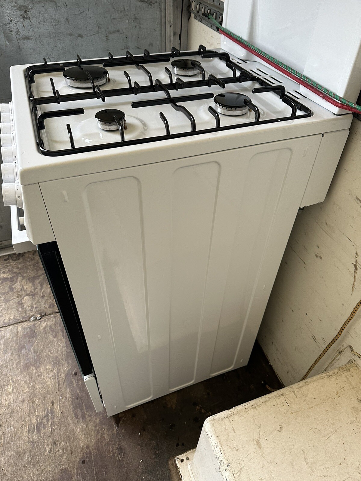 Gas cooker , high level grill , beko , white model Ka52new glass door very clean eBay