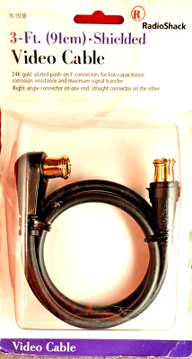 RadioShack 3 Ft. Video Cable: 24K Gold Plated 15-1513B