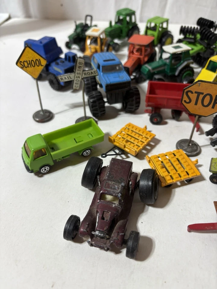 Farm Tractor Toy Lot Tonka Trucks Signs And More Lot Of 27 Please Read Desc. - Image 2 of 4