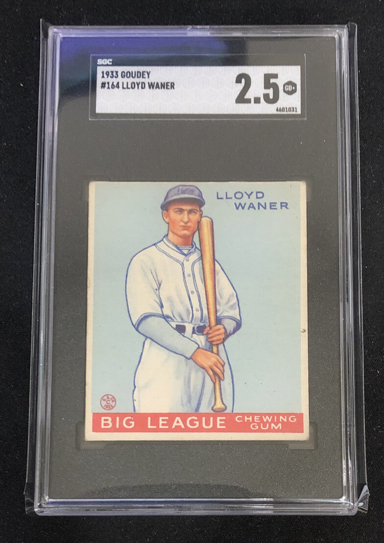 1933 Goudey #164 Lloyd Waner Pirates | SGC 2.5