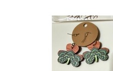 Wooden Clover St. Patrick's Day Earrings
