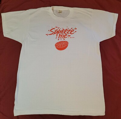 90s Tropicana Orange Juice Promo T Shirt XL USA Squeeze Me      (B6cl)