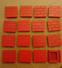 Bayko Plimpton Red bakelite end bricks x 16, part no. 27W