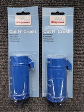 2 x Ultra Fine Cut N Crush Pill Storage 4 Compartments Walgreens