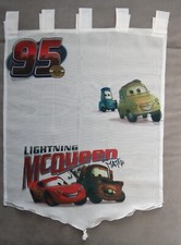- 43 - Cars  Auto - Kinder Scheibengardine  mit Quaste Gardine Bistrogardine