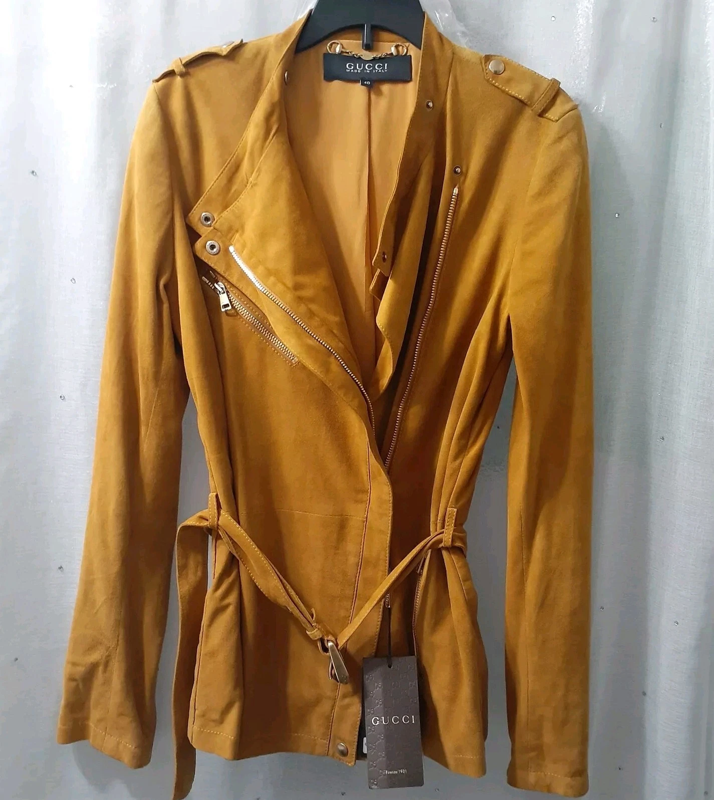 VESTE FEMME GUCCI EN DAIM ZIPPÉE TAILLE:US 4/40 EU. MADE IN ITALY