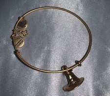 Alex and Ani Harry Potter Sorting Hat Hogwarts Charm Bangle Bracelet Gold