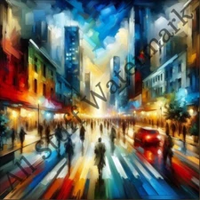 Digital Download City Image Photo Wallpaper Desktop Picture Background AI Art