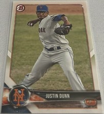 2018 Bowman Baseball Prospects Justin Dunn New York Mets base card #BP82