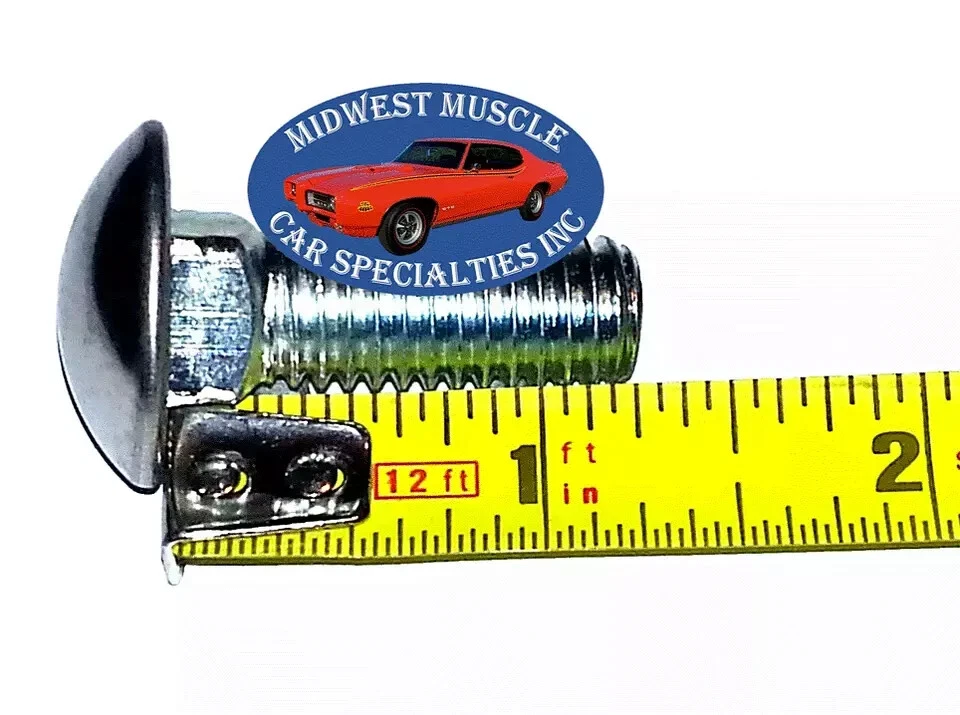 Pernos de parachoques delanteros traseros de cabeza redonda con tapa de acero inoxidable 7/16-14x1-1/4 para Chrysler A Foto 4 de 4