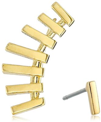 nOir Jewelry Gold Stagger Ear Cuffs