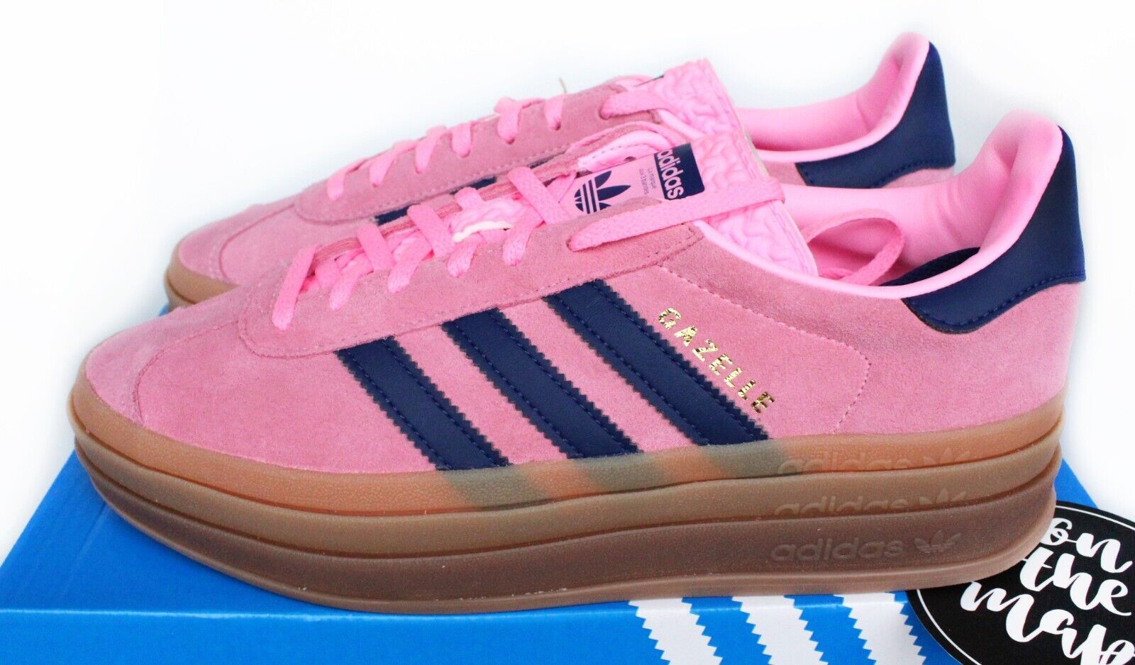 de goma Adidas Originals Gazelle audaz con rosa brillante Reino 3 4 5 6 7 8 9 10 ee. uu. | eBay