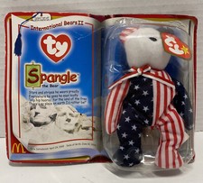McDonald  s Ty Beanie Baby Spangle The Bear International Bear II 1999 Vintage