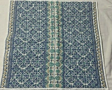 The Company Store Euro Sham 26x26 aqua blue tan new w/o pkg #455