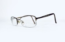 Oscar De La Renta Gold Metal Half Rim Rectangular Glasses 50 20 135